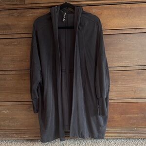 Athleta Black Hooded Cardigan